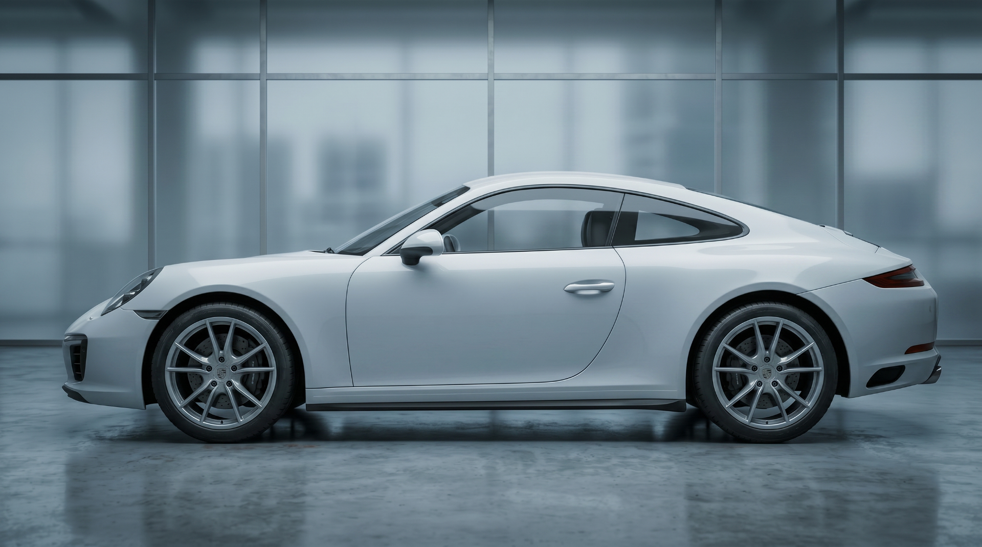 Ren og skinnende Porsche etter vask hos Horten Bilpleie
